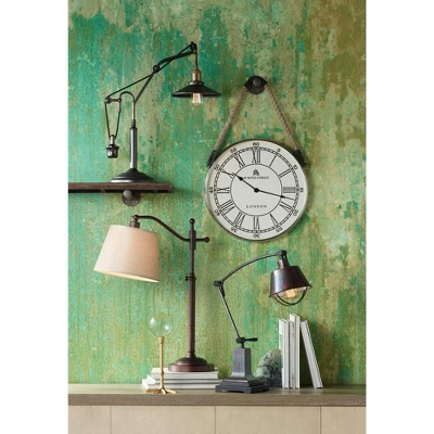 Regency Hill Downbridge Style Desk Table Lamp Adjustable Height 30.5" Tall Bronze Metal Tan Linen Look Shade For Living Room Bedroom Office 6 Regency Hill Downbridge Style Desk Table Lamp Adjustable Height 30.5" Tall Bronze Metal Tan Linen Look Shade For Living Room Bedroom Office - Image 6