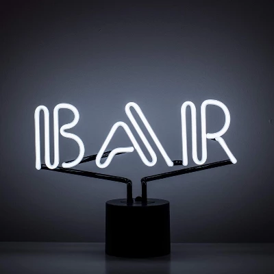 Amped Co Neon Desk Light With Real Neon, Bar Text, Classic 1 Amped Co Neon Desk Light With Real Neon, Bar Text, Classic