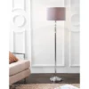 59.5" Crystal/Metal Layla Floor Lamp With Shade (Includes LED Light Bulb) Chrome - Jonathan Y
