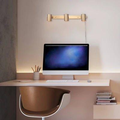 Dale 3-Light Matte Brass Plug-In Track Lighting - Globe Electric 6 Dale 3-Light Matte Brass Plug-In Track Lighting - Globe Electric - Image 6