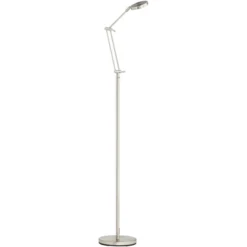 360 Lighting Modern Floor Lamp LED 50" Tall Satin Nickel White Acrylic Diffuser Adjustable For Living Room Reading Bedroom Office -Adesso Shop GUEST 3f000f4a 404a 4f0c a286 597d084ebadc