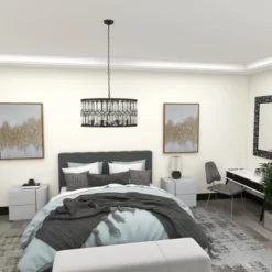 Metal Crystal Embellishments 6 Light Chandelier With Link Style Chain Black - Olivia & May 25 Metal Crystal Embellishments 6 Light Chandelier With Link Style Chain Black - Olivia & May -Adesso Shop GUEST 3f111bb2 37c2 49bc 8daf 60012836132b