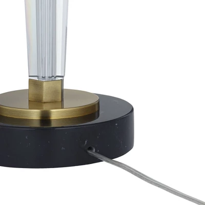 Vienna Full Spectrum Belle Modern Table Lamp 33 1/4" Tall Clear Crystal Glass Black Drum Shade For Bedroom Living Room Bedside Nightstand Office House 6 Vienna Full Spectrum Belle Modern Table Lamp 33 1/4" Tall Clear Crystal Glass Black Drum Shade For Bedroom Living Room Bedside Nightstand Office House - Image 6