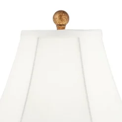 Regency Hill Kona Tropical Table Lamps 26" High Set Of 2 Bronzed Brass Glass With USB Charging Port White Fabric Bell For Bedroom Living Room Desk -Adesso Shop GUEST 3f5a8229 8fed 4279 86ca bb8339e1216f