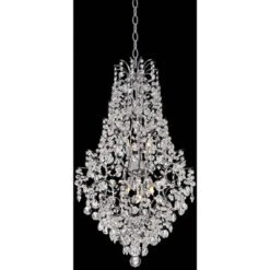 Vienna Full Spectrum Marilyn Chrome Pendant Chandelier 18 1/4" Wide Modern Clear Crystal 5-Light Fixture For Dining Room House Foyer Kitchen Island -Adesso Shop GUEST 3f8735ed b4ae 4c90 b718 0c6f226acb3a