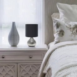 Hammered Drip Mini Table Lamp With Fabric Shade - Simple Designs -Adesso Shop GUEST 3f87731d f196 453c b8a5 e00c830755e1