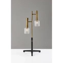 Melvin LED Table Lamp Antique Brass (Includes LED Light Bulb) Black - Adesso -Adesso Shop GUEST 3fee5457 bf10 44b6 9a68 9d38b25c4050
