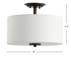 15" Metal Marc Semi Flush Mount (Includes Energy Efficient Light Bulb) Black - JONATHAN Y 7 15" Metal Marc Semi Flush Mount (Includes Energy Efficient Light Bulb) Black - JONATHAN Y -Adesso Shop GUEST 413838d8 6e59 4755 bab6 0d7db2cc1bf4
