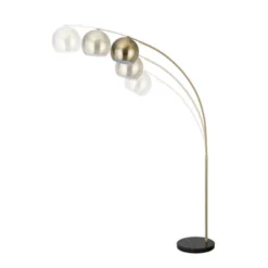 FC Design Modern Standing Adjustable Floor Lamp With Metal Dome Shade And Black Marble Base In Brass Gold Finish - Brass Gold -Adesso Shop GUEST 414c6ada 6ef9 4c2e a643 883998dcbf19