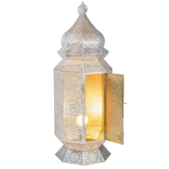 Northlight 29.5" White And Gold Moroccan Style Lantern Floor Lamp -Adesso Shop GUEST 423c9b6b e6b3 465c 86bb 3e11fd2d735d