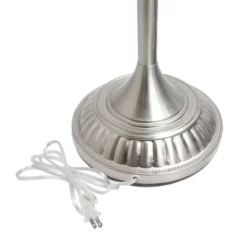 1 Light Torchiere Floor Lamp With Marbleized Glass Shade Brushed Nickel - Elegant Designs -Adesso Shop GUEST 42edc817 7e64 4e29 b543 415edbfdcd2e