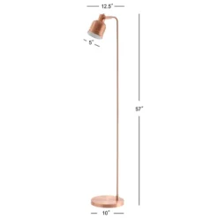 57" Metal Brandon Task Floor Lamp (Includes LED Light Bulb) Copper - JONATHAN Y -Adesso Shop GUEST 433cb7a7 16e6 4842 b736 d473b5f5e150