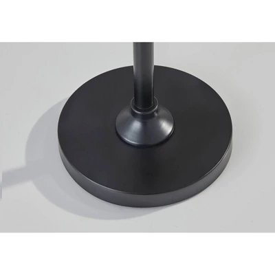 58" 3-way William Floor Lamp Black - Adesso 1 58" 3-way William Floor Lamp Black - Adesso