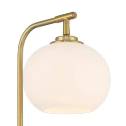 Possini Euro Design Barclay Modern Desk Lamp 23" High Warm Gold With USB Charging Port Frosted Glass Shade For Bedroom Living Room Bedside Office Kids -Adesso Shop GUEST 440df0e4 c499 4d7c b59b 3d2e0642c2b5