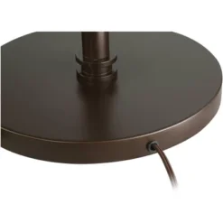 Possini Euro Design Modern Floor Lamp With USB Port 62 1/2" Tall Oil Rubbed Bronze Boom Arm Brown Drum Shade For Living Room House -Adesso Shop GUEST 443e65a6 0e3e 4467 98a9 689b39d1086c