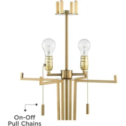 Possini Euro Design Palisade Modern Floor Lamp 64" Tall Satin Brass Metal Trimmed Fabric Tapered Drum Shade For Living Room Bedroom Office House Home -Adesso Shop GUEST 45d5e933 58c3 45e5 accc 52eb162f7d6b