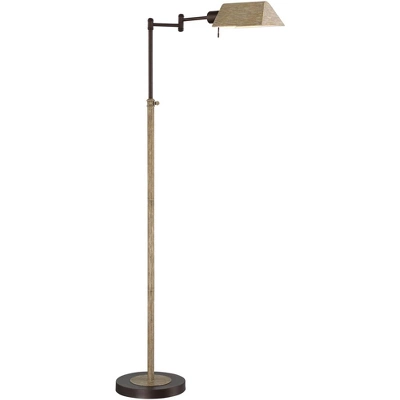 Regency Hill Rustic Farmhouse Swing Arm Pharmacy Floor Lamp 54" Tall Bronze Faux Wood Adjustable Height Living Room Reading Bedroom Office 7 Regency Hill Rustic Farmhouse Swing Arm Pharmacy Floor Lamp 54" Tall Bronze Faux Wood Adjustable Height Living Room Reading Bedroom Office - Image 7