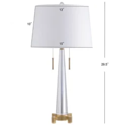29.5" Crystal Zoe Table Lamp (Includes LED Light Bulb) Clear - JONATHAN Y -Adesso Shop GUEST 46d44403 6464 4e6f b2c3 7aaf2d0cbd16
