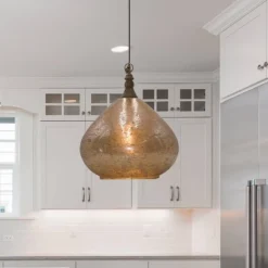 18" Valencia Teardrop Glass Pendant - River Of Goods -Adesso Shop GUEST 47777d1a 0a6f 4100 b51d fd4d3a45901b