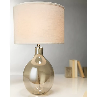 Juliette Glass Table Lamp Gray - Splendor Home 2 Juliette Glass Table Lamp Gray - Splendor Home - Image 2