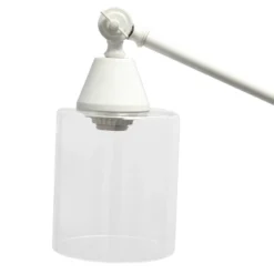 Swing Arm Floor Lamp With Glass Cylindrical Shade White - Lalia Home -Adesso Shop GUEST 483d317c 589d 42cf 8716 1d8f7b7f71b0
