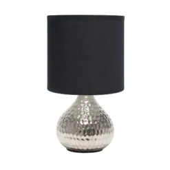 Hammered Drip Mini Table Lamp With Fabric Shade - Simple Designs -Adesso Shop GUEST 48590e99 b317 46f2 a2de b23e76f1210d