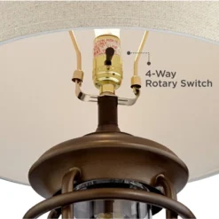 Franklin Iron Works Andreas Industrial Table Lamp 26" High Brown Metal With Nightlight LED And USB Charging Port Oatmeal Shade For Living Room Desk 9 Franklin Iron Works Andreas Industrial Table Lamp 26" High Brown Metal With Nightlight LED And USB Charging Port Oatmeal Shade For Living Room Desk -Adesso Shop GUEST 48784dc5 bb0b 4357 a102 7b377aac726c