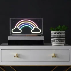 11.75" Rainbow Contemporary Glam Acrylic Box Pendant (Includes LED Light Bulb) Neon - JONATHAN Y 5 11.75" Rainbow Contemporary Glam Acrylic Box Pendant (Includes LED Light Bulb) Neon - JONATHAN Y -Adesso Shop GUEST 49148c6e 461d 4444 8200 bb583a0c14e5