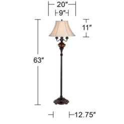 Barnes And Ivy Traditional Floor Lamp 4-Light 63" Tall Lush Bronze Tortoise Glass Font Bell Shade For Living Room Reading Bedroom Office 15 Barnes And Ivy Traditional Floor Lamp 4-Light 63" Tall Lush Bronze Tortoise Glass Font Bell Shade For Living Room Reading Bedroom Office -Adesso Shop GUEST 49763648 a110 4086 bf8c bb2988e57f41