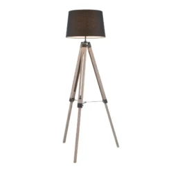 39-57" Compass Floor Lamp Black/Gray - LumiSource