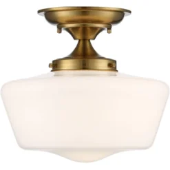 Regency Hill Rustic Farmhouse Ceiling Light Semi Flush Mount Fixture 12" Wide Soft Gold Opal White Glass For Bedroom Kitchen Living Room Hallway House 9 Regency Hill Rustic Farmhouse Ceiling Light Semi Flush Mount Fixture 12" Wide Soft Gold Opal White Glass For Bedroom Kitchen Living Room Hallway House -Adesso Shop GUEST 4a0a7434 1117 475e b7d4 8aa991df89f2