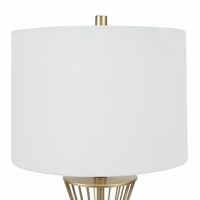 27" Gold Metal Wire With Marble Table Lamp - Nourison 6 27" Gold Metal Wire With Marble Table Lamp - Nourison - Image 6