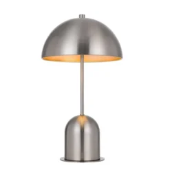 30" Peppa Metal Accent Lamp With Dome Shape Shade Brushed Steel - Cal Lighting