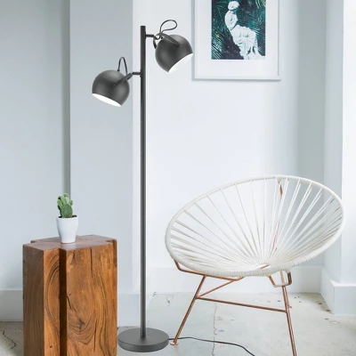 61" 2-Light Miles Floor Lamp Matte Black - Globe Electric 5 61" 2-Light Miles Floor Lamp Matte Black - Globe Electric - Image 5