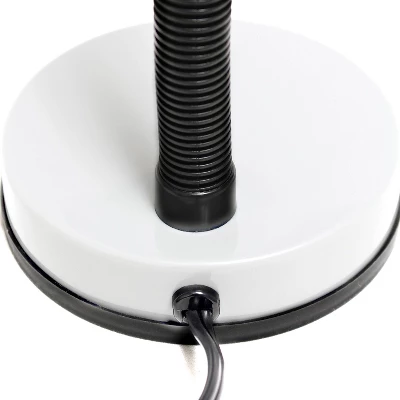 14.25" Traditional Fundamental Metal Desk Task Lamp And Bowl Shaped Shade With Flexi Gooseneck White - Creekwood Home 6 14.25" Traditional Fundamental Metal Desk Task Lamp And Bowl Shaped Shade With Flexi Gooseneck White - Creekwood Home - Image 6