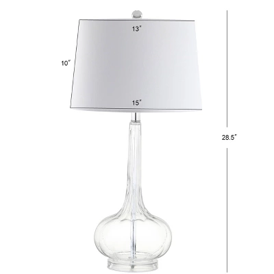 28.5" (Set Of 2) Bette Glass Teardrop Table Lamp (Includes LED Light Bulb) - JONATHAN Y 3 28.5" (Set Of 2) Bette Glass Teardrop Table Lamp (Includes LED Light Bulb) - JONATHAN Y - Image 3