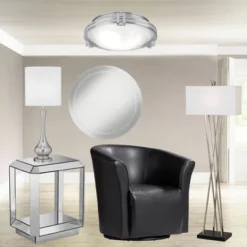 Possini Euro Design Modern Floor Lamp 63.5" Tall Brushed Steel Asymmetry White Linen Rectangular Shade For Living Room Reading Bedroom Office -Adesso Shop GUEST 508b947b 7c6e 49b2 bc1d 94ff971960c6