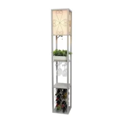 Etagere Organizer Storage Shelf Floor Lamp With Linen Shade Gray - Simple Designs 13 Etagere Organizer Storage Shelf Floor Lamp With Linen Shade Gray - Simple Designs -Adesso Shop GUEST 510acfdd 67b9 4e8c bcfe 3657533d32cb