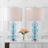 (Set Of 2) 27" Bella Glass Triple Sphere Table Lamp Sky Blue (Includes LED Light Bulb) - JONATHAN Y