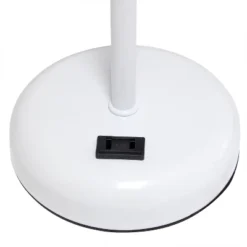 19.5" Bedside Power Outlet Base Metal Table Desk Lamp In White With Light Pink Fabric Shade - Creekwood Home 11 19.5" Bedside Power Outlet Base Metal Table Desk Lamp In White With Light Pink Fabric Shade - Creekwood Home -Adesso Shop GUEST 55e76455 5f76 4114 b613 3d65b122caa6 2