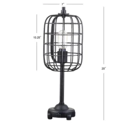 20" Metal Odette Industrial Table Lamp (Includes Light Bulb) Black - JONATHAN Y -Adesso Shop GUEST 5647fb16 b9c8 4103 8aa0 6333264accc2