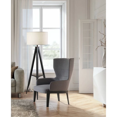 Warren Shelf Floor Lamp Black - Adesso 1 Warren Shelf Floor Lamp Black - Adesso