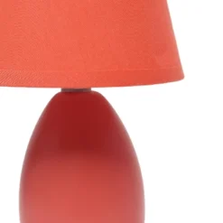 9.45" 2pk Petite Ceramic Oblong Bedside Table Desk Lamps With Matching Tapered Drum Shade Orange - Creekwood Home -Adesso Shop GUEST 570b7494 2445 47c9 98cf 9ce213140af8 1