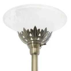 3 Light Floor Lamp With Scalloped Glass Shade Antique Brass - Elegant Designs -Adesso Shop GUEST 58352c9f 0654 408a a910 51714e4d359c