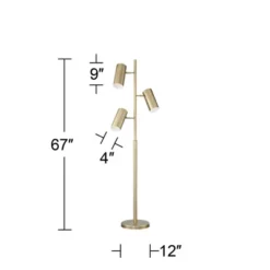 Possini Euro Design Canasta Trac Modern Tree Floor Lamp 67" Tall Satin Brass 3-Light Adjustable Metal Shade For Living Room Reading Bedroom Office 14 Possini Euro Design Canasta Trac Modern Tree Floor Lamp 67" Tall Satin Brass 3-Light Adjustable Metal Shade For Living Room Reading Bedroom Office -Adesso Shop GUEST 5b100221 0b5c 4057 b613 7b456d24332d