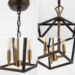 10" 3-Light Ojai Iron Classic Modern Lantern LED Pendant - JONATHAN Y -Adesso Shop GUEST 5b901591 297f 47c9 95ce f735f299c9c3