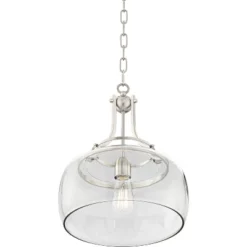 Franklin Iron Works Charleston Brushed Nickel Pendant 13 1/2" Wide Modern LED Clear Glass Shade For Dining Room House Foyer Kitchen Island Entryway 7 Franklin Iron Works Charleston Brushed Nickel Pendant 13 1/2" Wide Modern LED Clear Glass Shade For Dining Room House Foyer Kitchen Island Entryway -Adesso Shop GUEST 5c655060 cb30 4a9f 8445 ea3756b9ac13
