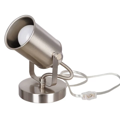 6" Spotlight Desk Or Wall Mount Accent Table Lamp Brushed Nickel - Cresswell Lighting 6 6" Spotlight Desk Or Wall Mount Accent Table Lamp Brushed Nickel - Cresswell Lighting - Image 6