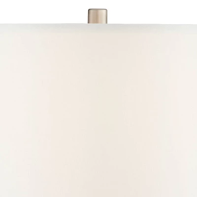 360 Lighting Marcel Modern Table Lamps Set Of 2 24 1/4" High Brushed Nickel With LED Nightlight USB Charging Port White Shade For Bedroom House Desk 7 360 Lighting Marcel Modern Table Lamps Set Of 2 24 1/4" High Brushed Nickel With LED Nightlight USB Charging Port White Shade For Bedroom House Desk - Image 7