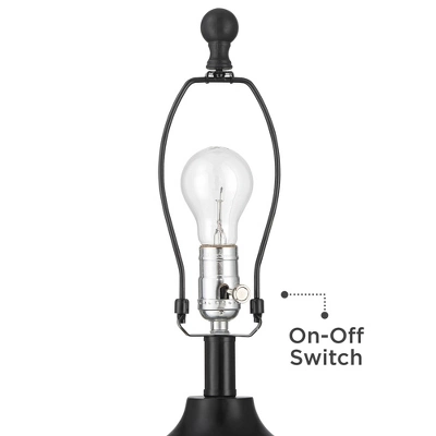 Franklin Iron Works Kaly Rustic Industrial Table Lamps 25" High Set Of 2 Hammered Oiled Bronze With USB Charging Port Faux Leather Drum Shade For Desk 3 Franklin Iron Works Kaly Rustic Industrial Table Lamps 25" High Set Of 2 Hammered Oiled Bronze With USB Charging Port Faux Leather Drum Shade For Desk - Image 3